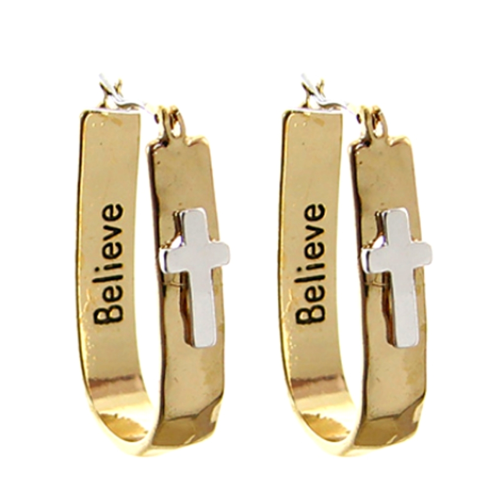 Gold Tone Hoop Earrings